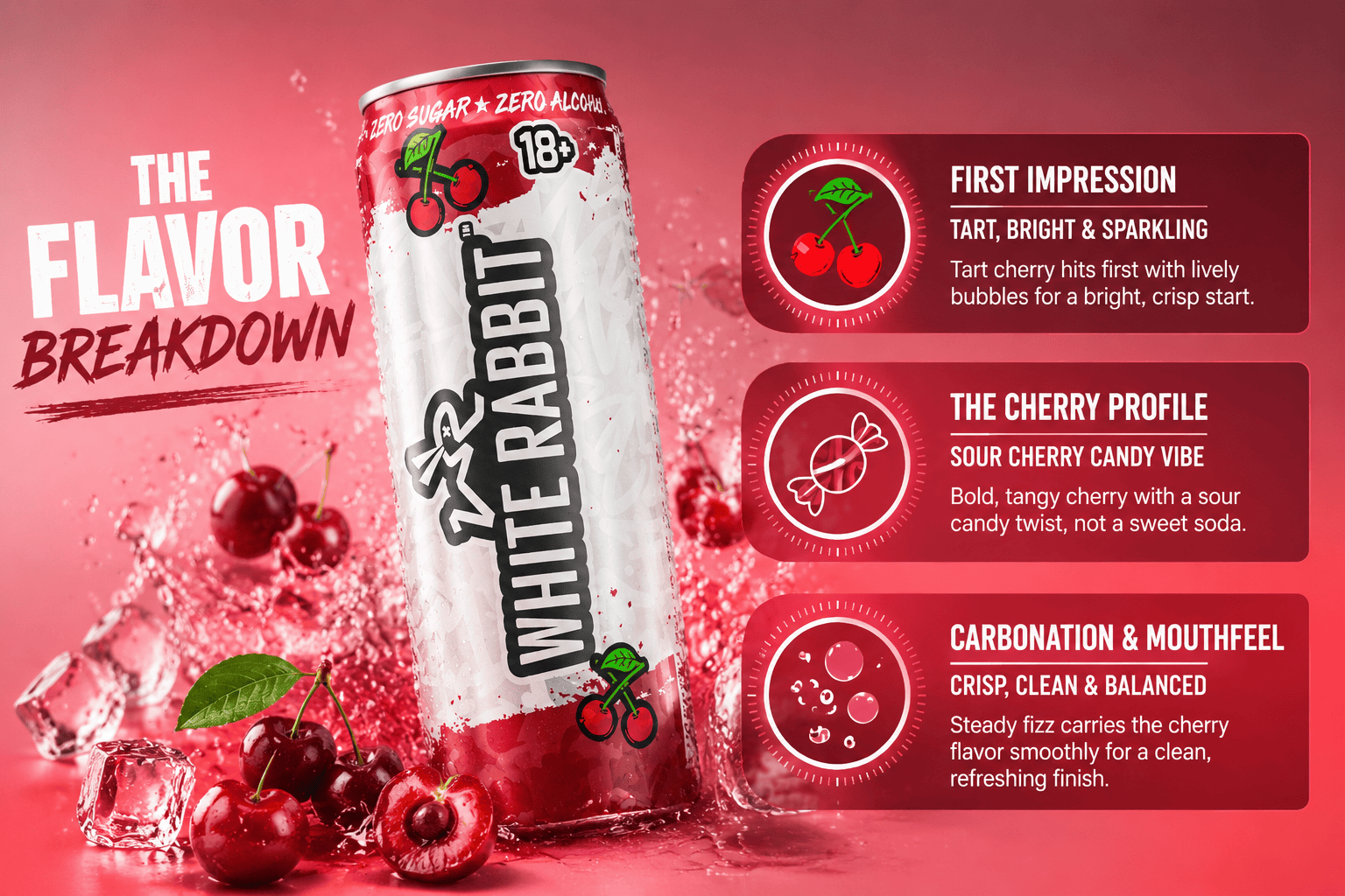 Cherry Bomb Energy Drink: White Rabbit Flavor Breakdown
